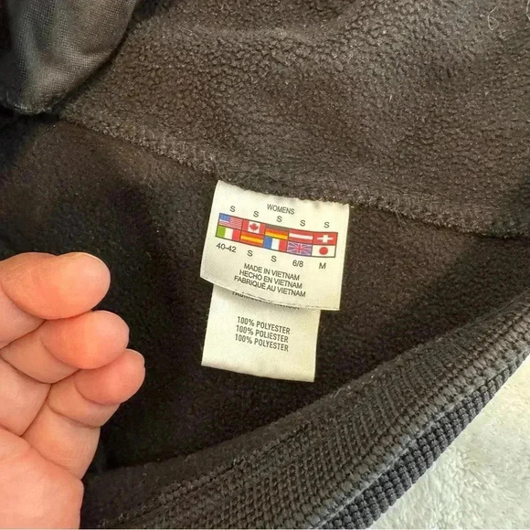 Spyder Womens Jacket Small  Black Waffle Weave Knit Full Zip Casual Logo - Picture 6 of 11